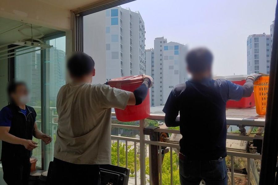 중구 송학동 작업 당일 현장